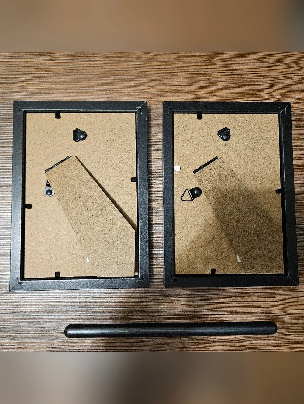 Set Of 2 Black Picture Frames with Rhinestone Border